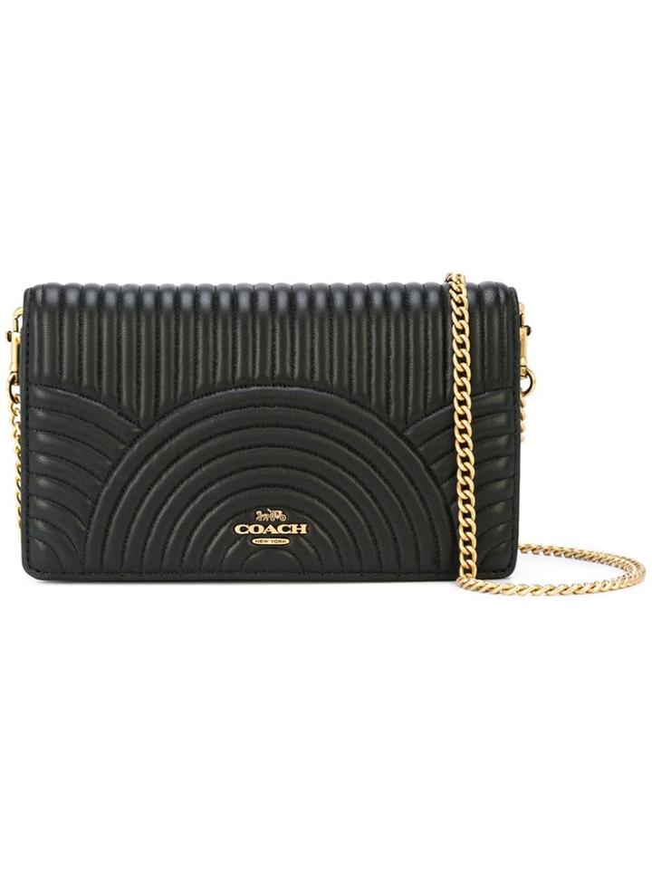 Coach Callie Foldover Clutch - Black