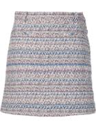Thakoon Woven Mini Skirt, Women's, Size: 6, Cotton/acrylic/polyester