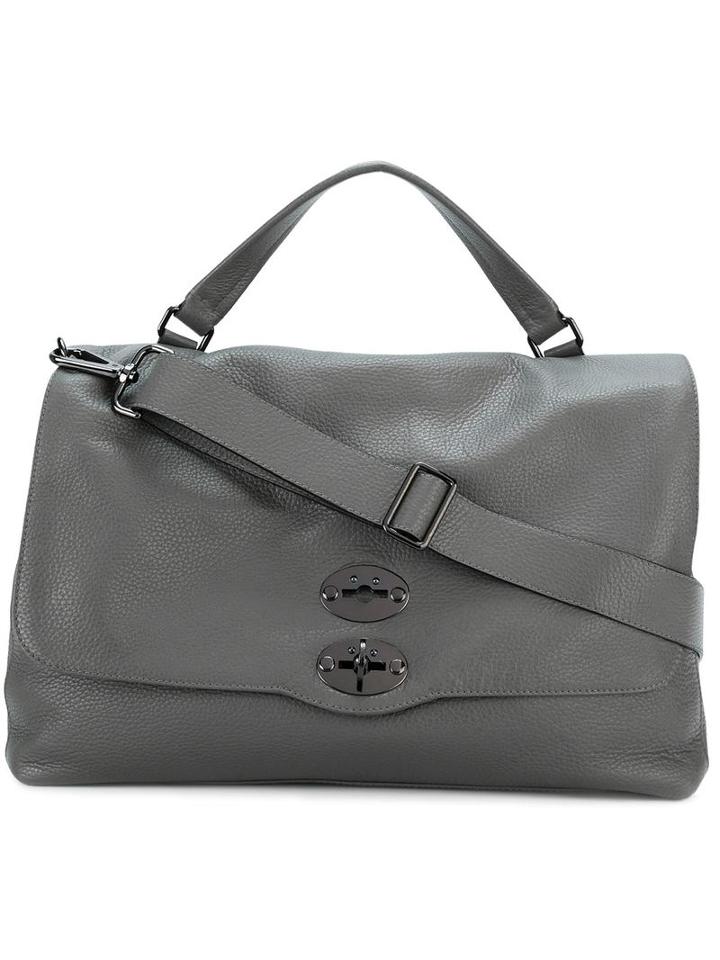 Zanellato Postina Large Tote, Grey, Leather