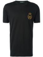 Dolce & Gabbana Bee And Crown T-shirt, Men's, Size: 54, Black, Cotton/brass/viscose/silk