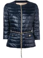 Herno Crop Sleeve Puffer Jacket - Blue
