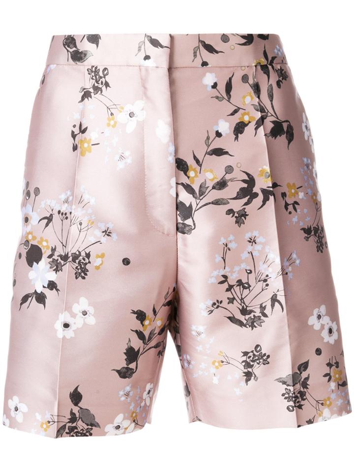 Rochas Floral Print Shorts - Nude & Neutrals