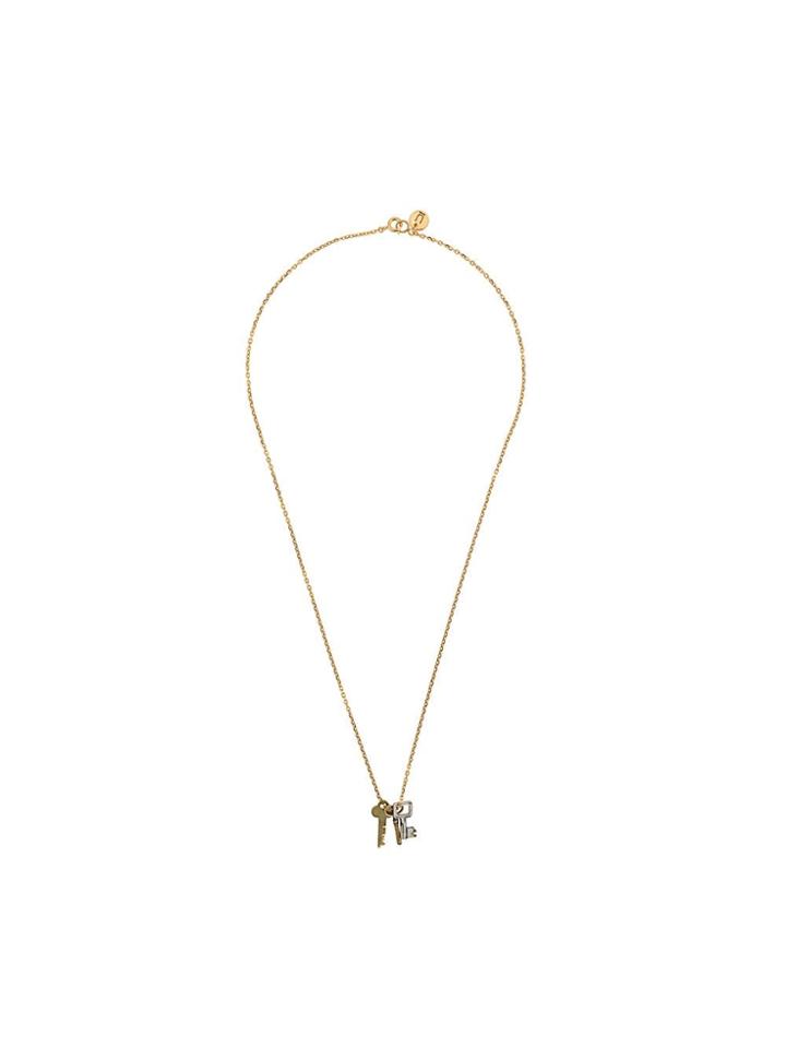 Undercover Key Pendant Necklace - Gold