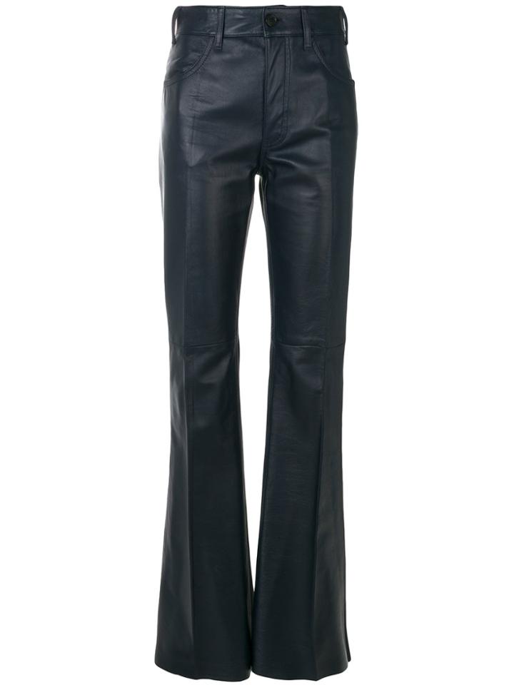 Prada Flared High Waisted Trousers - Blue