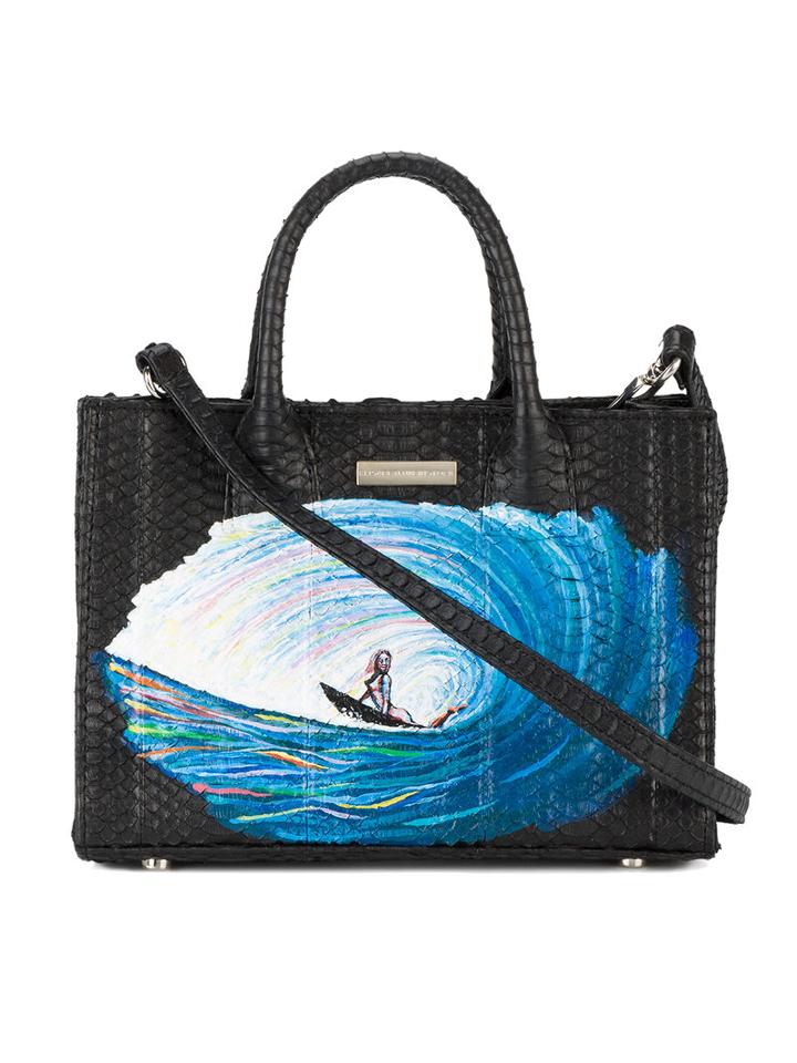 Elisabeth Weinstock - Mini Belgravia Surf Tote - Women - Watersnake Skin - One Size, Black, Watersnake Skin