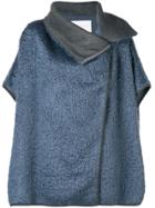 Fabiana Filippi Oversized Wrap Front Coat - Blue