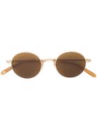 Garrett Leight Lovers Oval Frame Sunglasses - Brown