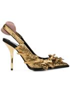 No21 Ribbon Pumps - Gold
