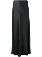 Jil Sander Flared Hem Maxi Skirt, Women's, Size: 38, Black, Silk