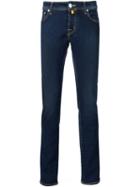 Jacob Cohen Contrast Stitching Jeans, Men's, Size: 32, Blue, Cotton