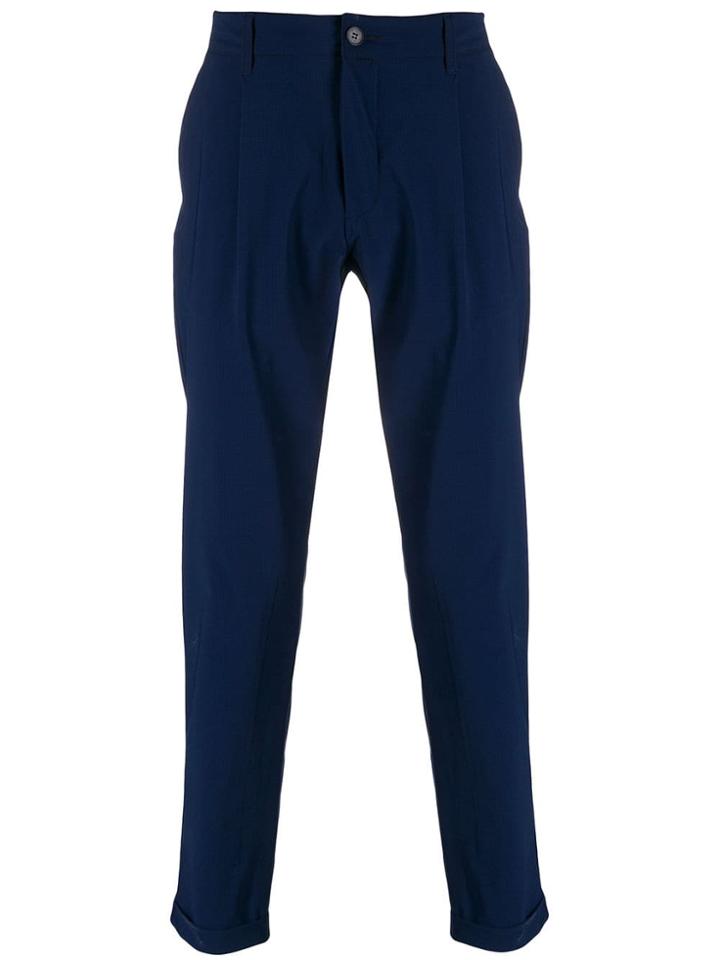 Hydrogen Cropped Tailored Trousers - Blue