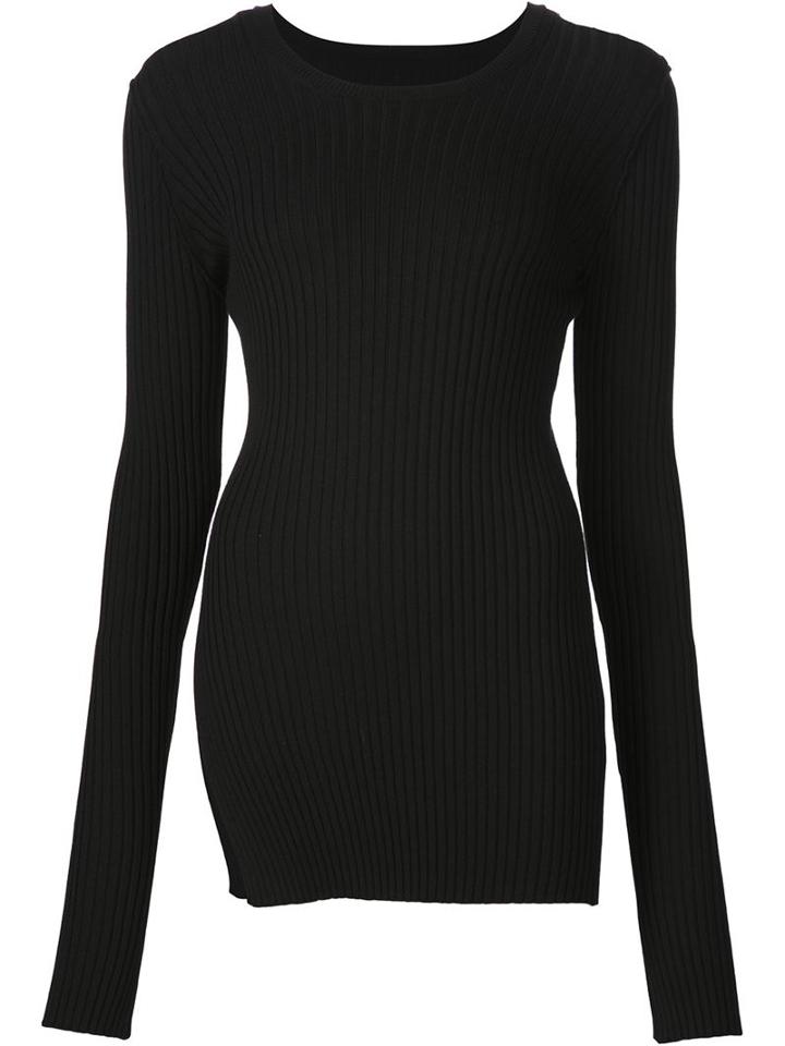 Mm6 Maison Margiela Cut-out Detail Ribbed Jumper