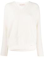 Marni V-neck Sweater - White