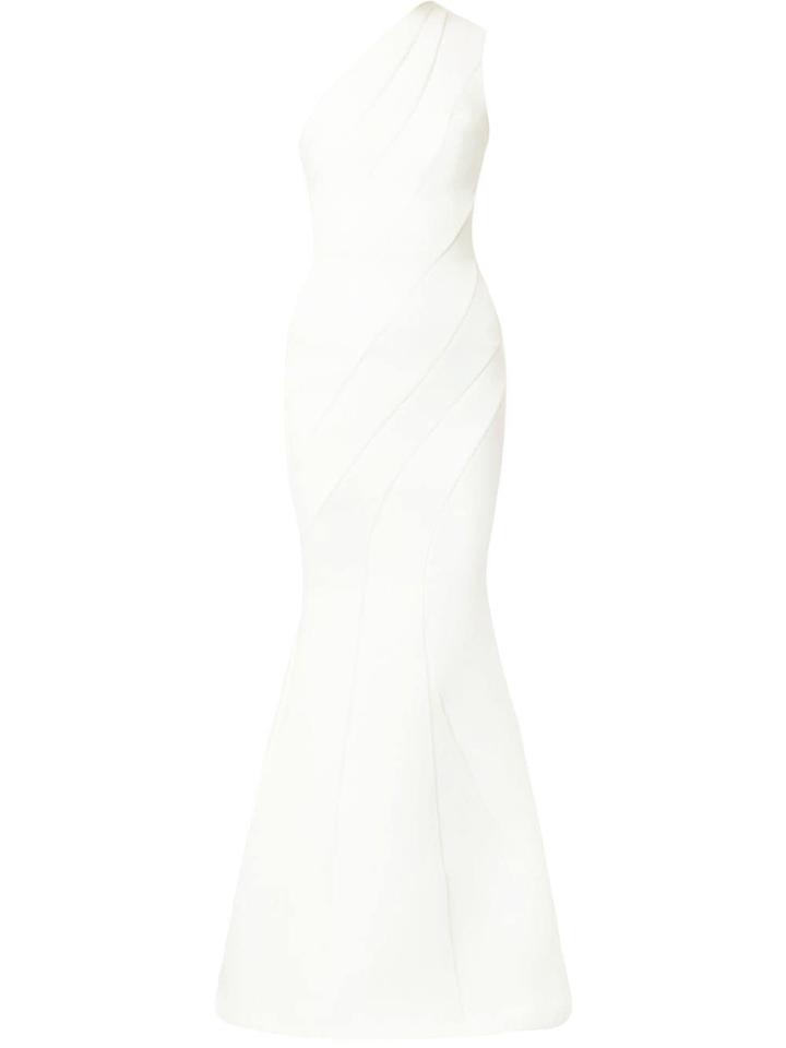 Rachel Gilbert One Shoulder Mermaid Dress - White