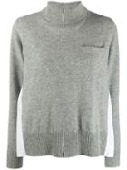 Sacai Two Tone Sweater - Grey