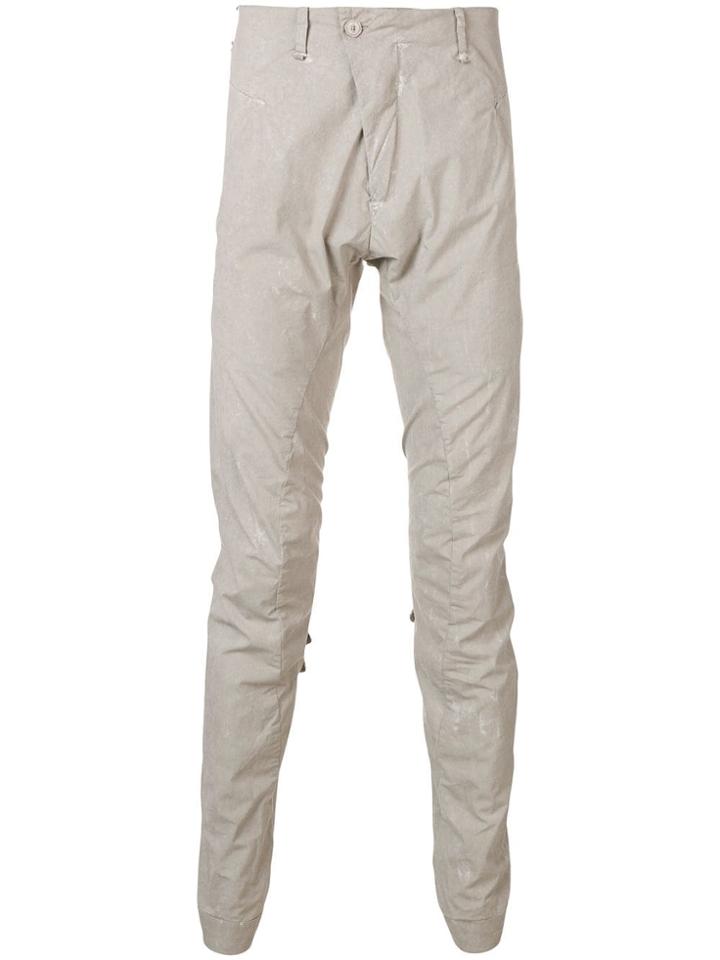 Masnada Slim-fit Gathered Trousers - Neutrals