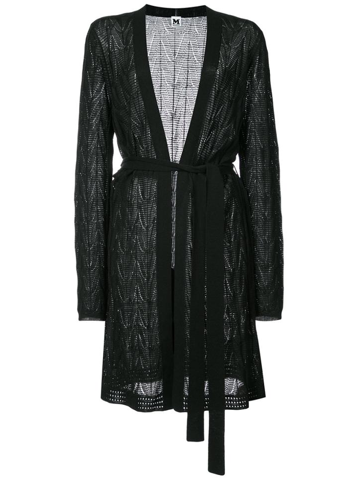 M Missoni Knitted Lace Cardigan - Black