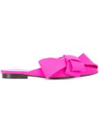 Delpozo Bow Mules - Pink & Purple