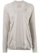 Laneus Knitted Cardigan, Women's, Size: 42, Grey, Polyamide/polyester/viscose