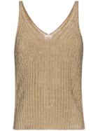 Chloé Sheer Ribbed-knit Strappy Vest - Neutrals