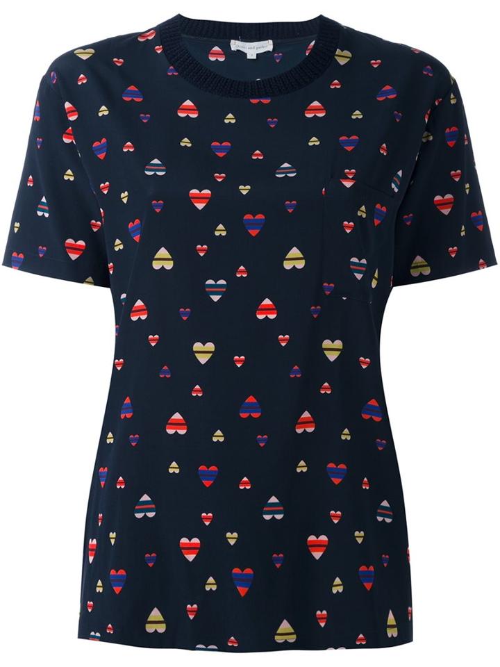 Chinti And Parker Heart Print T-shirt