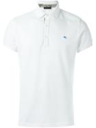 Etro Embroidered Logo Polo Shirt, Men's, Size: Xxxl, White, Cotton