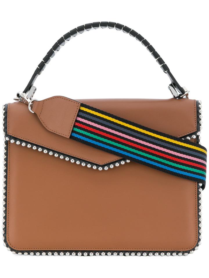 Les Petits Joueurs Metal Trim Tote - Brown