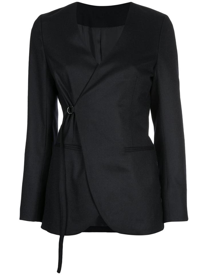 En Route Side Fastening Wrap Blazer - Blue