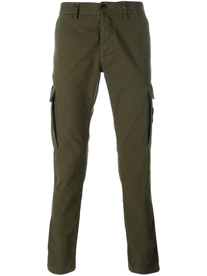 Stone Island Cargo Pocket Jeans, Men's, Size: 36, Green, Cotton/spandex/elastane