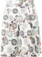 Comme Des Garçons Homme Plus Comme Des Garçons Homme Plus X Fornasetti Printed Shorts, Men's, Size: Medium, White, Cotton