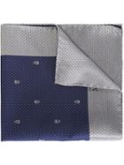 Alexander Mcqueen - Skulls And Dots Pocket Scarf - Men - Silk - One Size, Blue, Silk