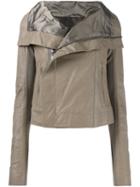 Rick Owens Biker Jacket, Women's, Size: 38, Nude/neutrals, Calf Leather/virgin Wool/cotton/cupro