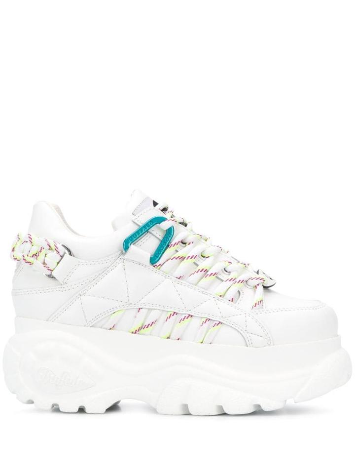 Buffalo Chunky Sole Sneakers - White