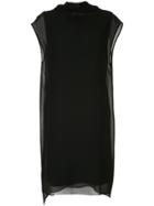 Jean Paul Knott High Neck Layered Dress - Black