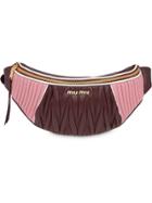 Miu Miu Matelassè Belt Bag - Red