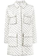Ganni - Leclair Polka Dot Print Jacket - Women - Polyester/viscose Crepe - 40, White, Polyester/viscose Crepe