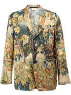 Dries Van Noten Forest (green) Print Blazer, Men's, Size: 48, Viscose
