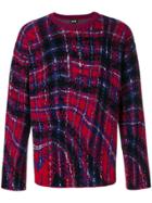 Just Cavalli Abstract Checked Sweater - Red