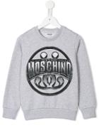 Moschino Kids Logo Print Sweatshirt, Toddler Boy's, Size: 4 Yrs, Grey