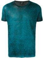 Avant Toi Distressed T-shirt, Men's, Size: Medium, Blue, Linen/flax