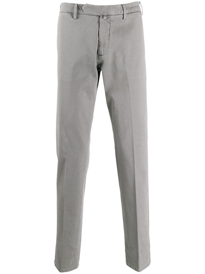 Borrelli Straight Leg Trousers - Grey