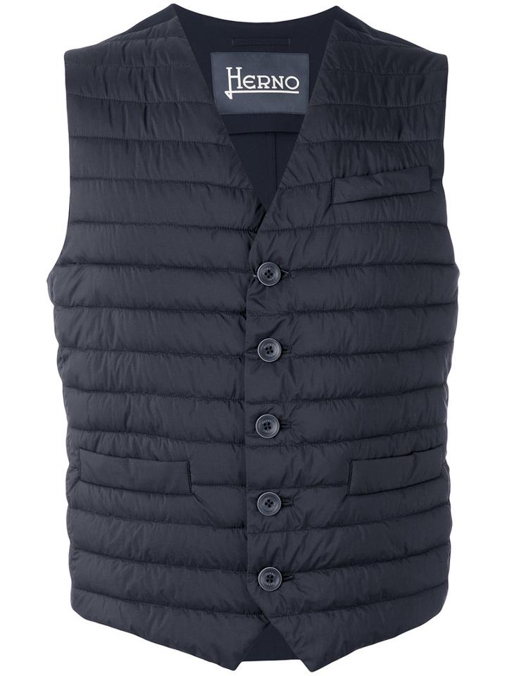 Herno - Padded Gilet - Men - Polyamide/polyurethane - 56, Black, Polyamide/polyurethane