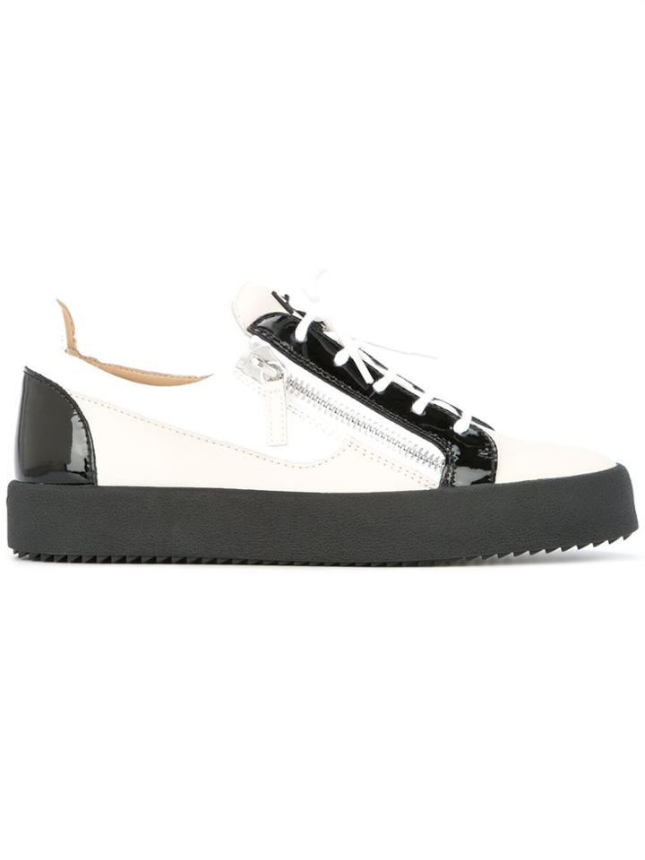 Giuseppe Zanotti Design Two-tone Lace Up Sneakers - White