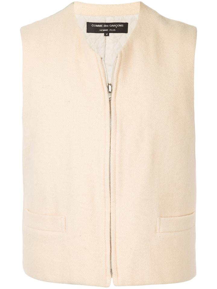 Comme Des Garçons Vintage Zip Front Vest - Brown
