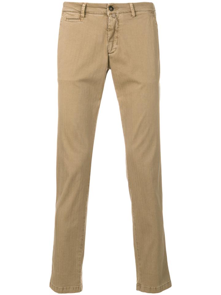 Briglia 1949 Slim-fit Chino Trousers - Nude & Neutrals