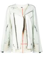 Mm6 Maison Margiela - Embroidered Top - Women - Cotton - Xs, Nude/neutrals, Cotton
