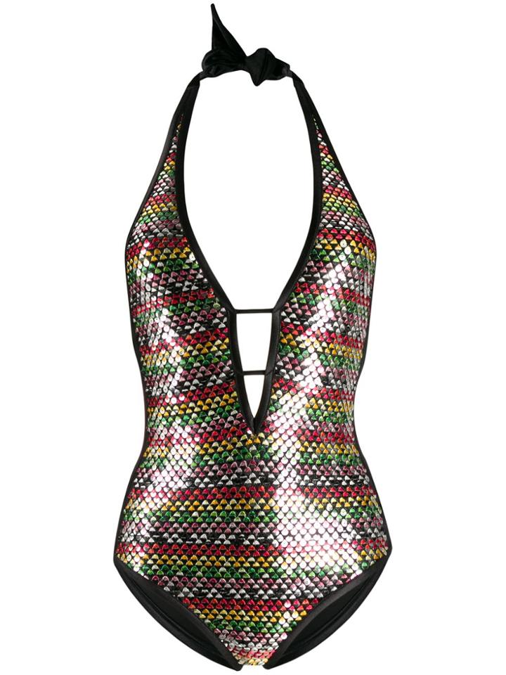Missoni Mare Sequin Embroidered One-piece - Black