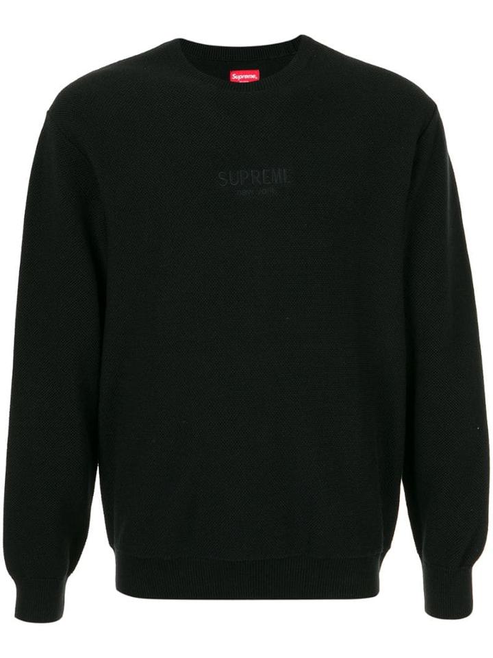 Supreme Pique Crewneck Sweatshirt - Black