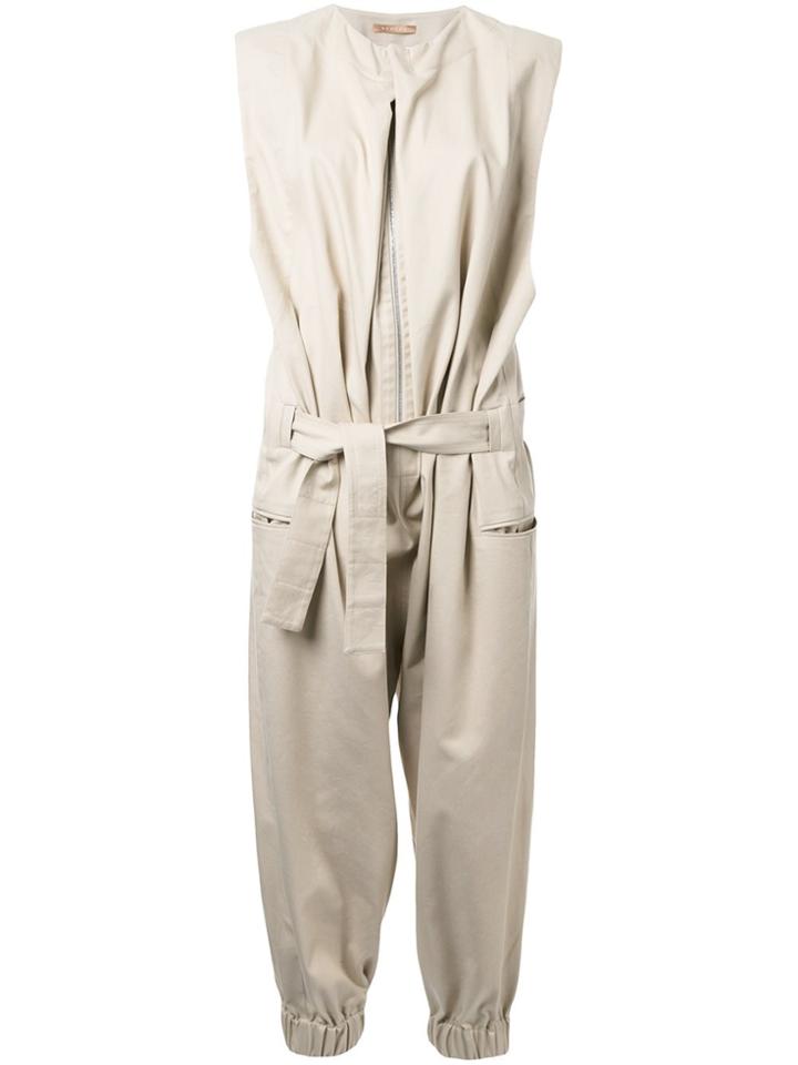 Nehera Pleated Belted Jumpsuit - Brown