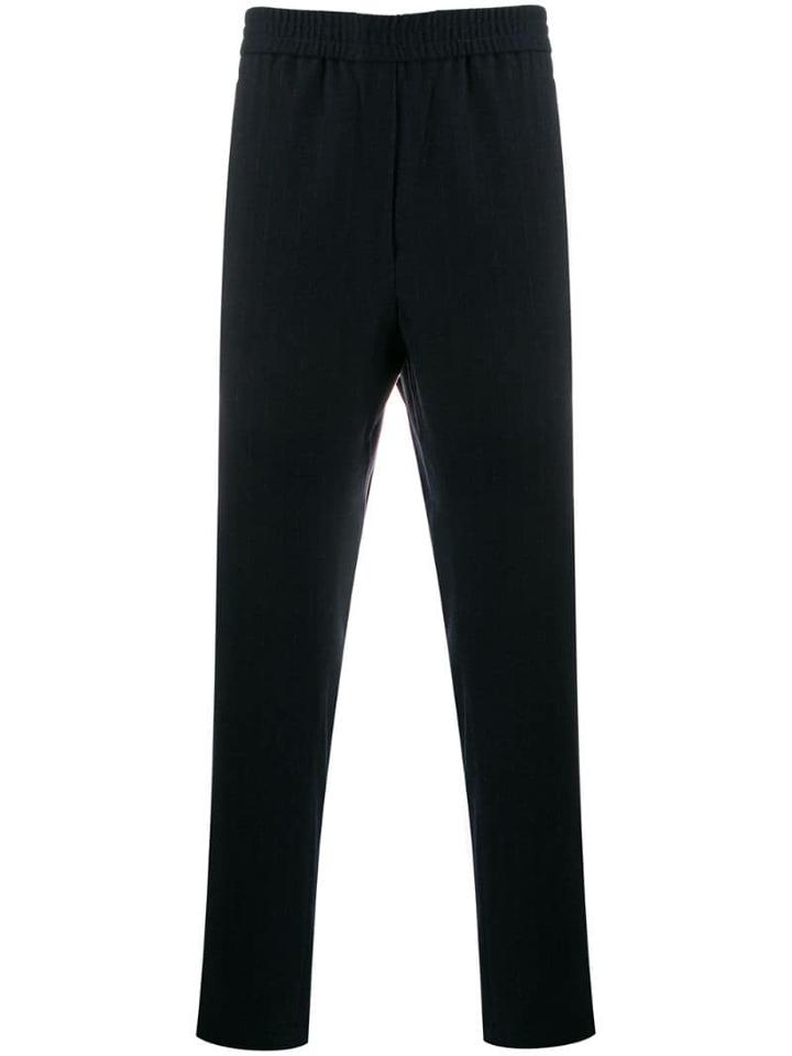 Maison Flaneur Elasticated Waist Trousers - Blue